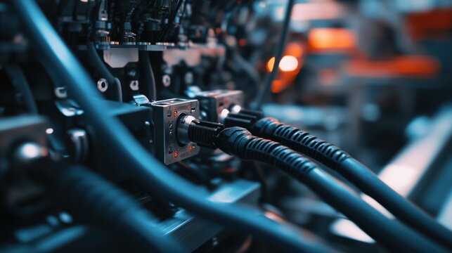 Signal Cables Feeding the Machine