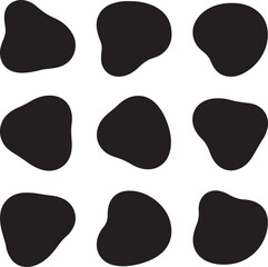 Hand Drawn Organic Blob Vector Set in Minimalist Abstract Style