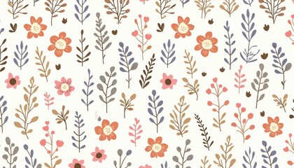 seamless floral pattern with flowers