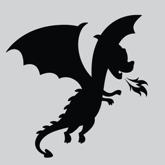 Fototapeta premium Dragon cartoon design for logo, t-shirt, tattoo, cards illustration vector design