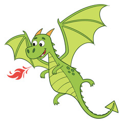 Fototapeta premium Dragon cartoon design for logo, t-shirt, tattoo, cards illustration vector design.