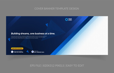 abstract background template business banner with image space replacement for social media and website promotion