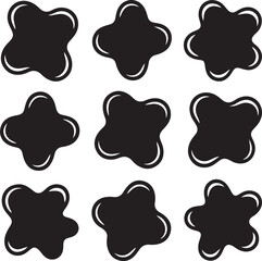 Hand Drawn Organic Blob Vector Set in Minimalist Abstract Style