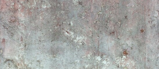 Mottled Concrete Wall with Green and Brown Patches