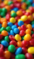 Vibrant Recycled Plastic Pellets Ready for Processing A Close-Up View of Sustainable Manufacturing in a Circular Economy Factory