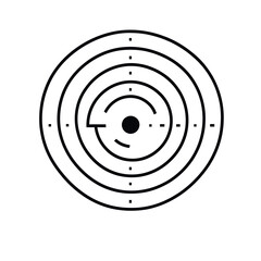 black and white target