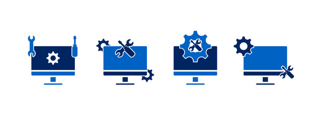computing services icon vector illustration. computing services icon in flat style - stock vector..