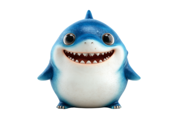 Cute blue cartoon shark character with big eyes and happy smile, shark, cartoon, cute, adorable, funny, character, animal, fish, sea, ocean, marine, illustration, design, graphic, vector, animation, m