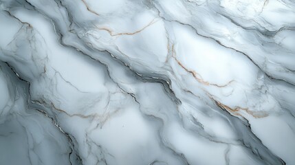Obraz premium A smooth marble texture featuring white, gray, and subtle gold veins creating an elegant and natural stone pattern.