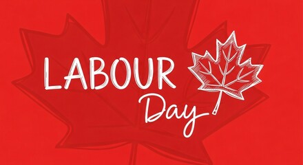 Canadian Labour Day: Maple Leaf Design, Holiday Graphic, September Celebration