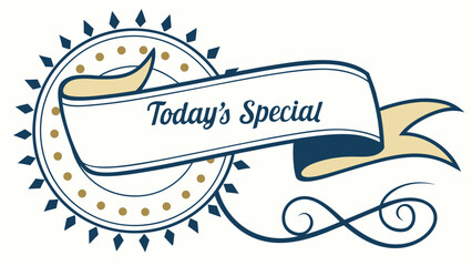 label vector for todays special with ribbon 