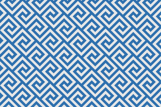 Meander diagonal pattern. Vector background with greek antique motif