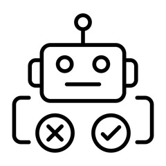 Decision Outline Style Icon