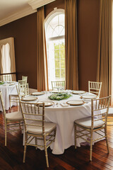 Round Table set for a banquet