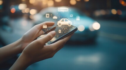 Smartphone application interface for modern transportation and car sharing platforms