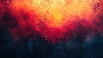 Fototapeta premium Fiery red and orange texture fading into deep blue