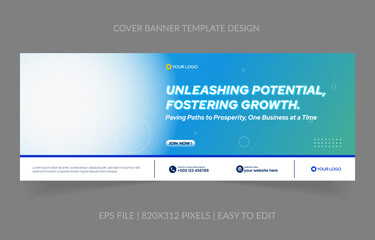 Fototapeta premium abstract background template business banner with image space replacement for social media and website promotion