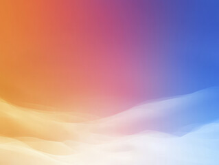 Smooth gradient background with warm orange and cool blue tones creating calm mood