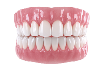Set of complete dentures isolated against PNG background dental prosthetics illustration, dentures, full dentures, artificial teeth, dental prosthesis, prosthodontics, teeth, smile, dental, healthca