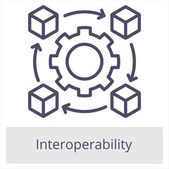 Fototapeta premium Interoperability Element For Design Graphic