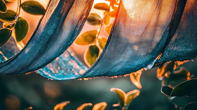 Delicate soft folds of a yukata hanging in a quiet vintage interior illuminated by subtle low lighting