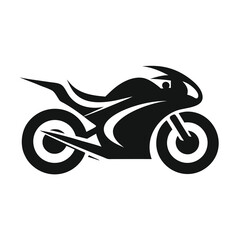Vector illustration of Super Sport Motorcycle silhouette isolated on Black background. Can be used for printed on motorcycle club t-shirt, background, banner, posters, icon, web, etc.