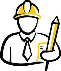 construction worker with helmet