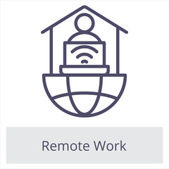Remote Work Element For Design Graphic