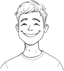 Relaxed Minimalism — Silhouette Portrait of Featureless Character with Tousled Hair and Round-Neck Shirt