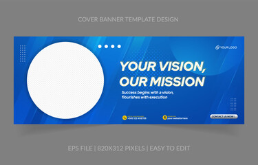 abstract background template business banner with image space replacement for social media and website promotion