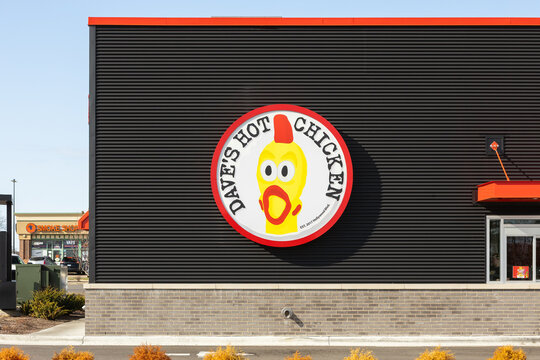 Batavia, IL, USA - March 28, 2025: Dave's Hot Chicken is an American fast food restaurant specializing in fried chicken with almost 300 locations.