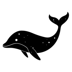 silhouette of a dolphin