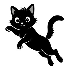 black cat cartoon