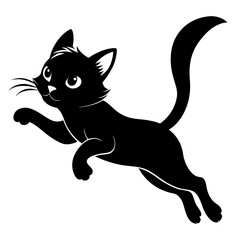 black cat cartoon