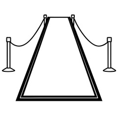 red carpet isolated on white