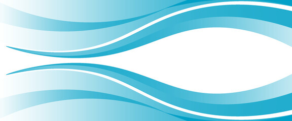 Blue and white business wave banner background.