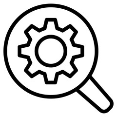 Search Gears update, gears, control, tool, system. icon in vector illustration