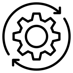 Apdate Gears update, gears, control, tool, system. icon in vector illustration