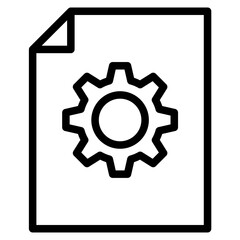 Document Gears update, gears, control, tool, system. icon in vector illustration
