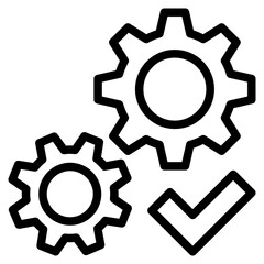 Gears update, gears, control, tool, system. icon in vector illustration