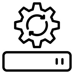 Apdate Gears update, gears, control, tool, system. icon in vector illustration