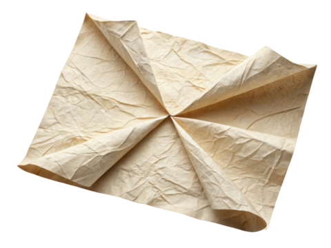 Crumpled paper with textured surface showcases unique folds and creases, adding character to any creative project or design