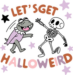  A Cute Halloween Monster Frog Vector For Funny Halloween.