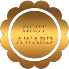 Gold Award Seal with "Best Award" text in the center.