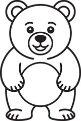 Cute cartoon bear illustration animal