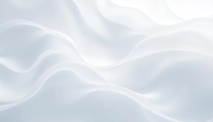 Obraz premium Fluid, translucent white waves creating an overlapping abstract texture, swirl, curve