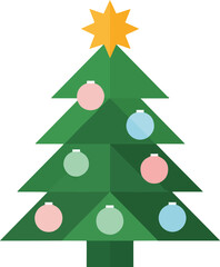 Fototapeta premium Festive collection of three stylized christmas trees adorned with vibrant colors perfect for holiday decorations and seasonal graphic design projects