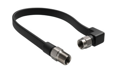 Flat coaxial cable designed for discreet installation along window frames in an apartment.