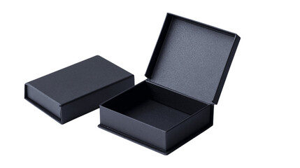 A hinged magnetic USB storage box, white background --ar 16:9