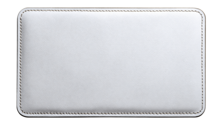 A vegan leather mouse mat with stitched border, white background --ar 16:9